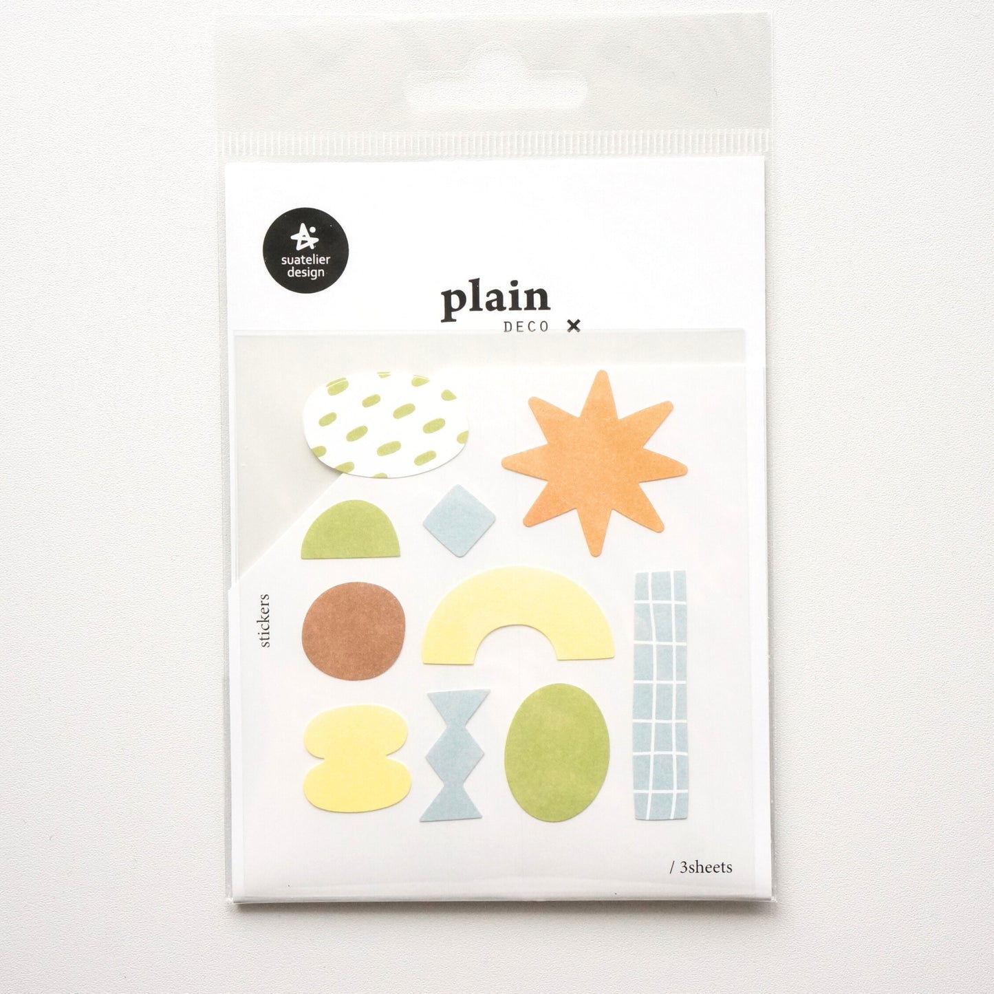 plain DECO plain.68|ユニークな形の韓国デコシール(3枚入り)