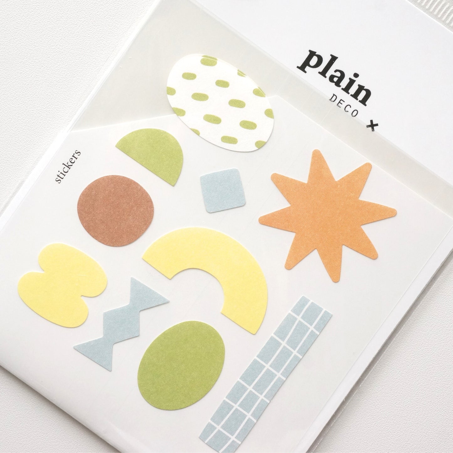 plain DECO plain.68|ユニークな形の韓国デコシール(3枚入り)