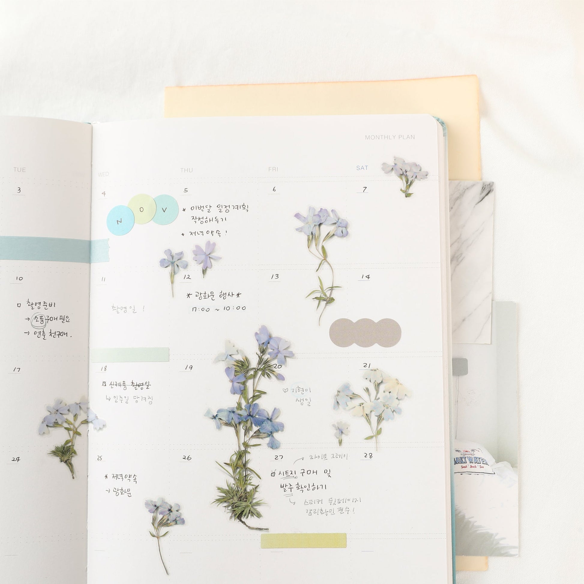 韓国シール 押し花シール 芝桜 Appree